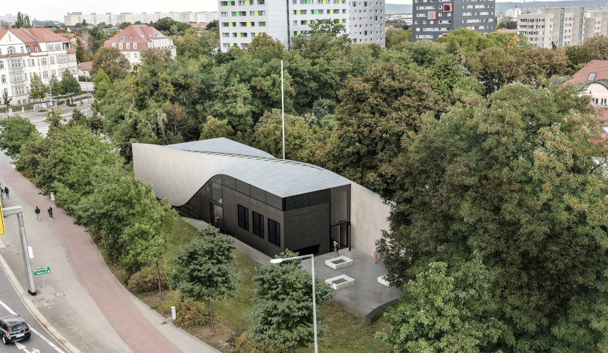Weltweit erste Gebäude aus Carbonbeton ─ CUBE © Iurii Vakaliuk, IMB, TU Dresden